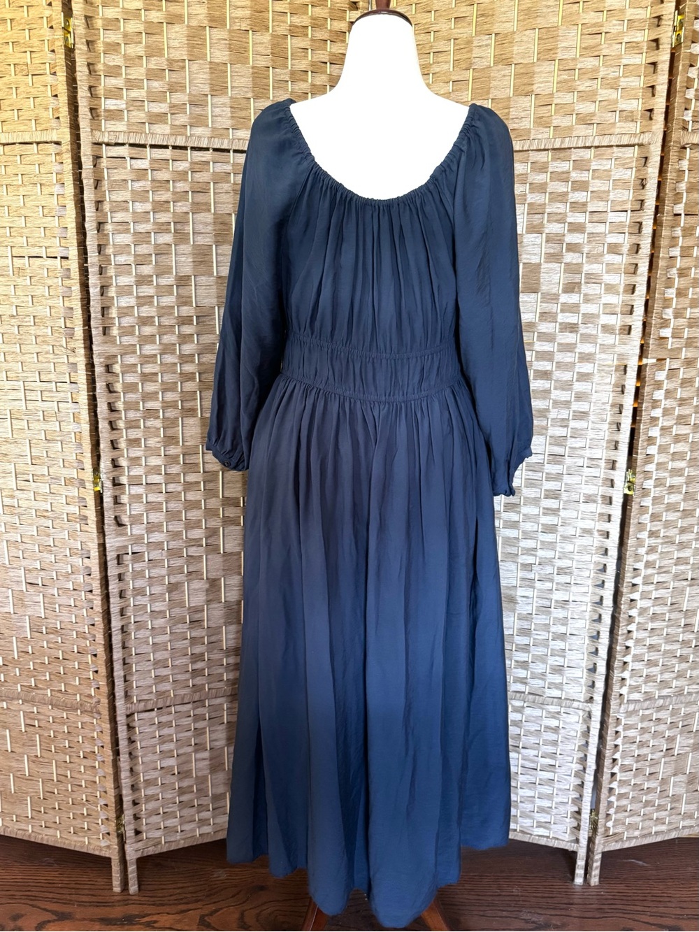 Madewell Lucie navy blue milkmaid maxi dress XL - Picture 8 of 13